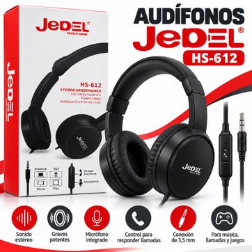 Imagen del producto Audífonos JEBEL HS-612 con micrófono – Sonido estéreo