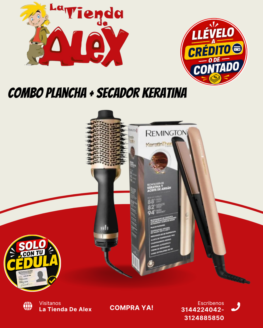 Combo Plancha + Secador Keratina