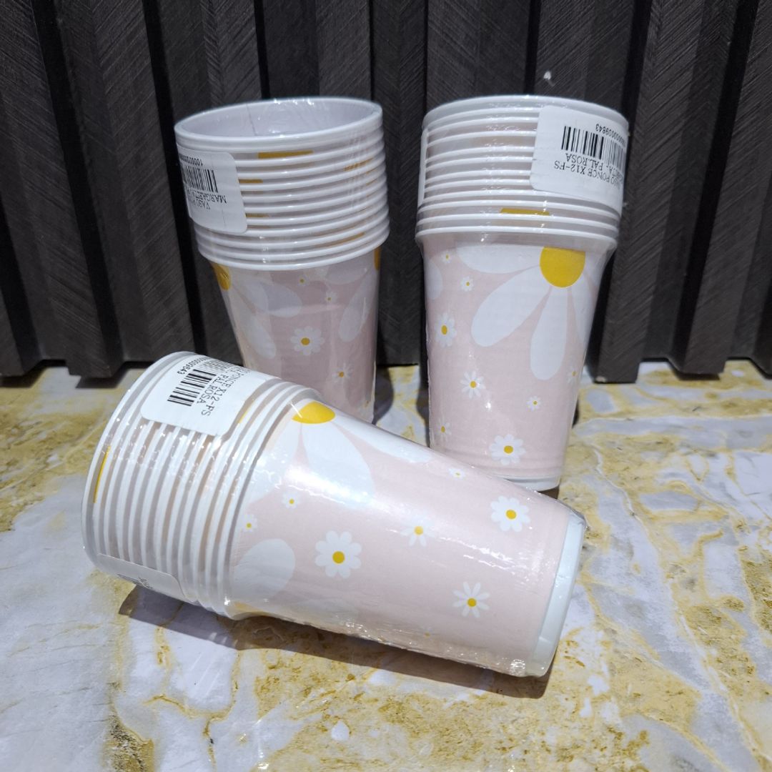 VASO X12 UND MARGARITA ROSA 