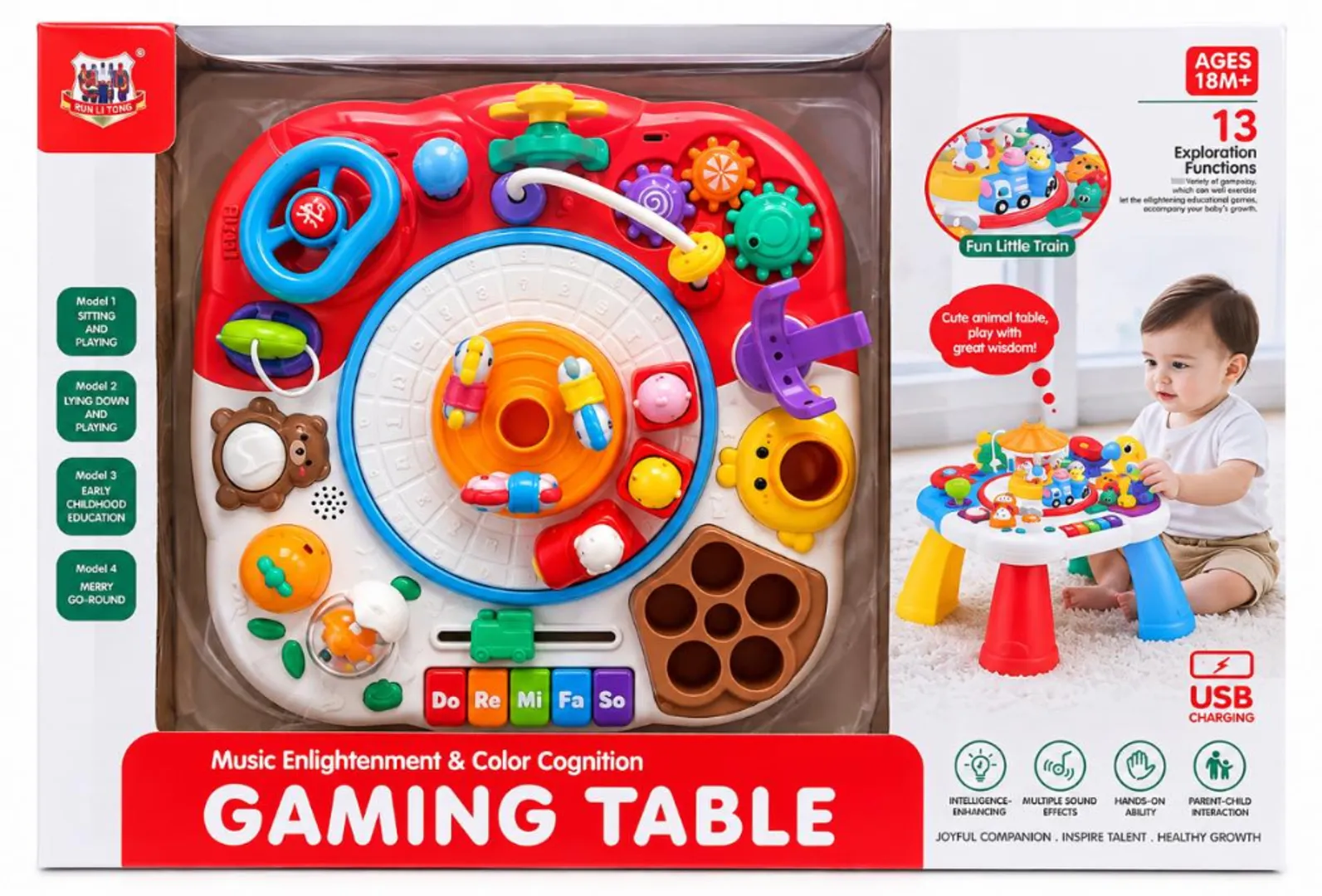 MESA INTERACTIVA MUSICAL PARA BEBES CON 13 FUNCIONES