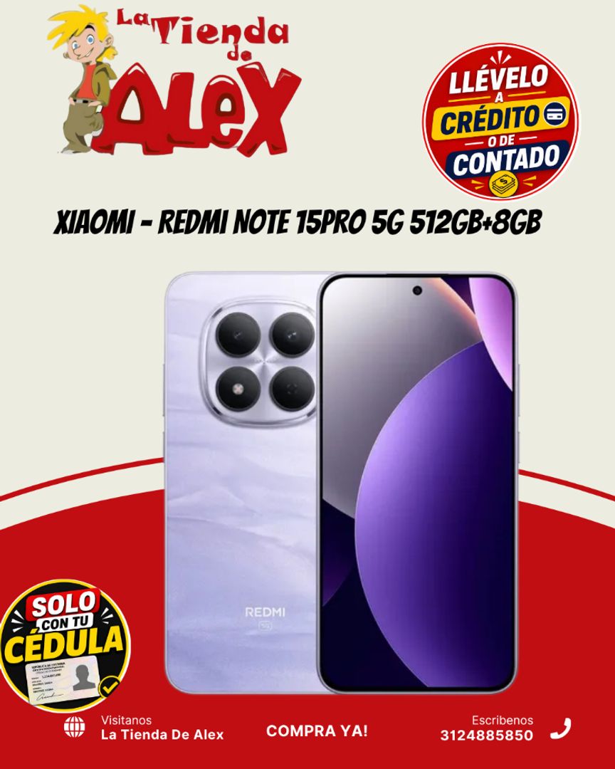 XIAOMI - Redmi Note 15PRO 5G 512GB+8GB