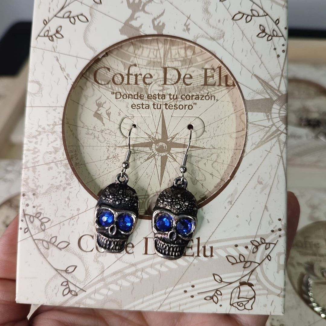 ARETES CALACAS AZUL