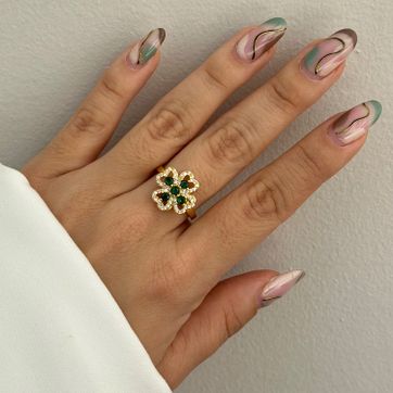 Imagen del producto Anillo giratorio verde 