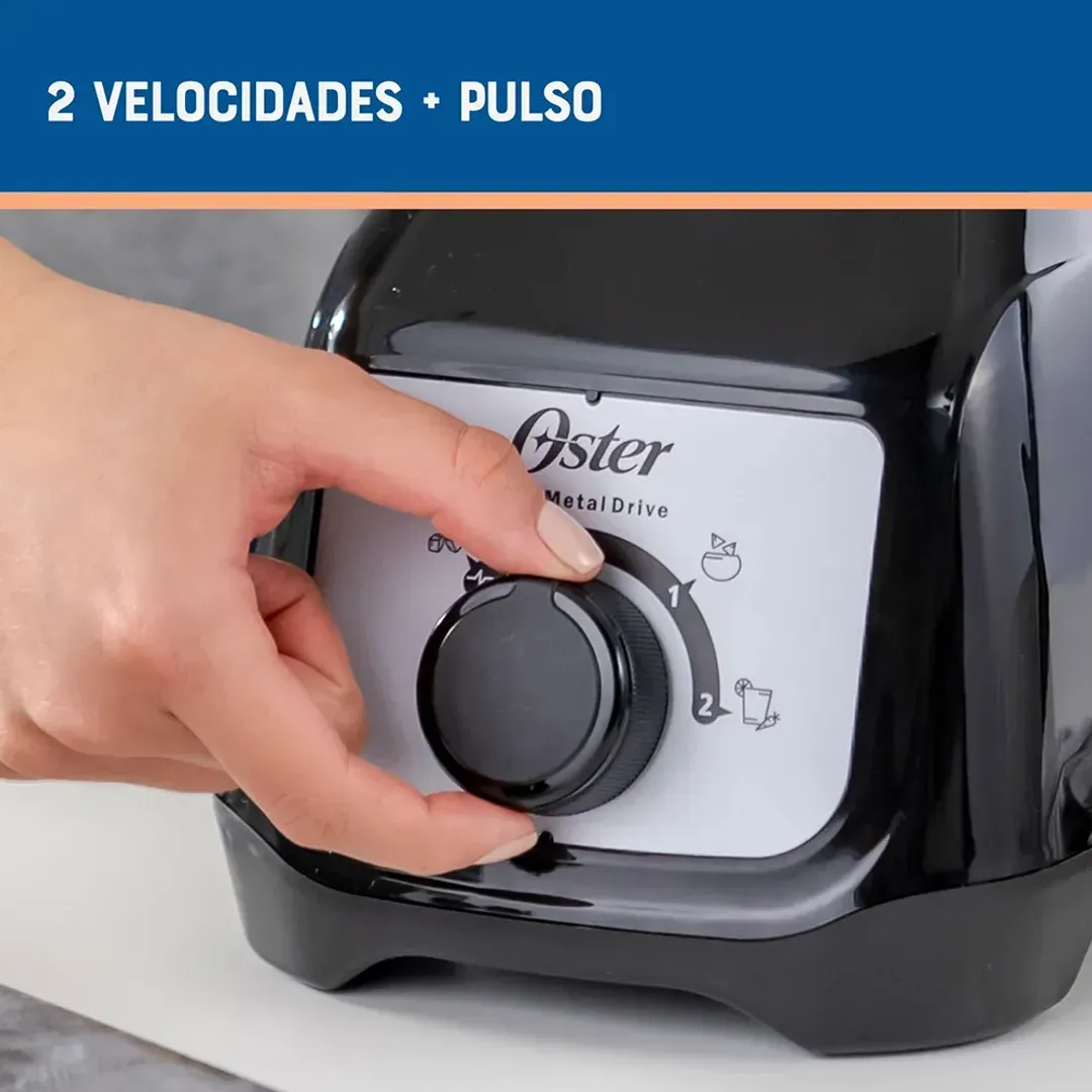 LICUADORA OSTER VASO DE VIDRIO PERILLA NEGRA KALIMAN