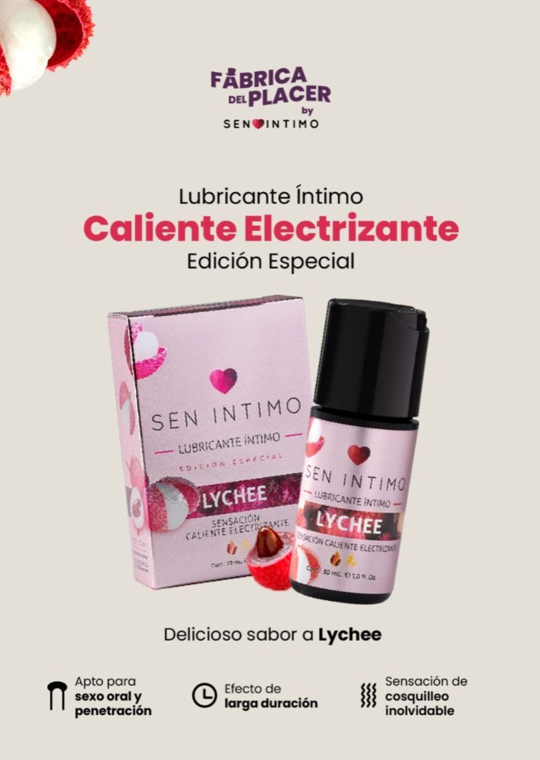 Lubricante Íntimo Lychee Sensación Caliente Electrizante x 30 ml by Sen Íntimo