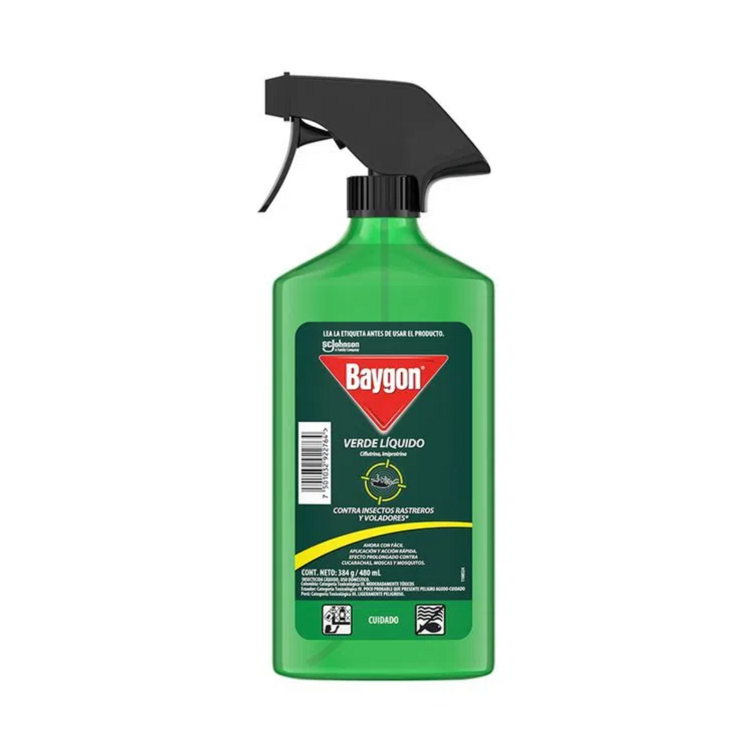 BAYGON VERDE LIQUIDO RASTREROS Y VOLADORES X 480 ML