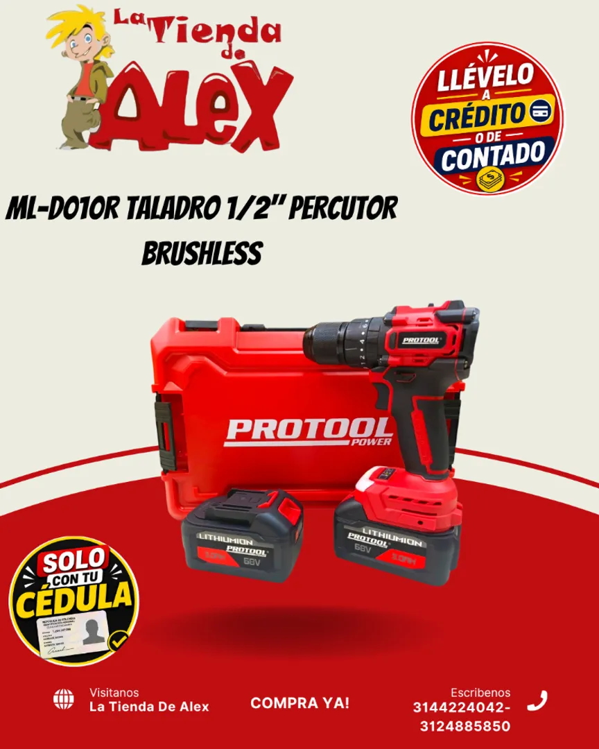 ML-D010R TALADRO 1/2" PERCUTOR BRUSHLESS