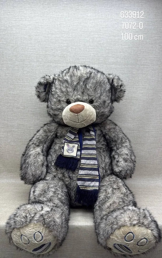 OSO CON PELAJE GRIS 100 CM