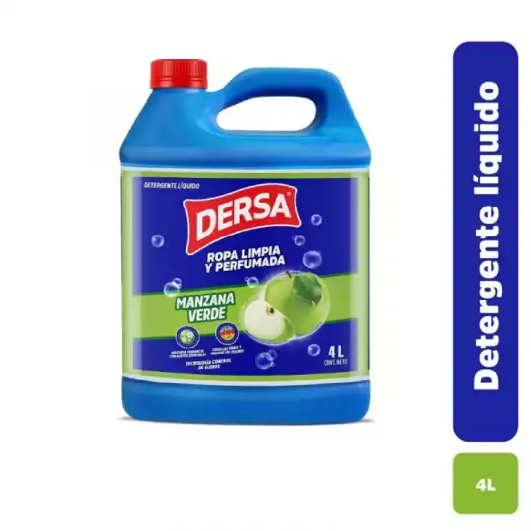 DETERGENTE LIQUIDO MANZANA DERSA *4000ML