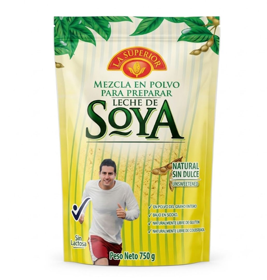 LECHE DE SOYA NATURAL X 750 GR