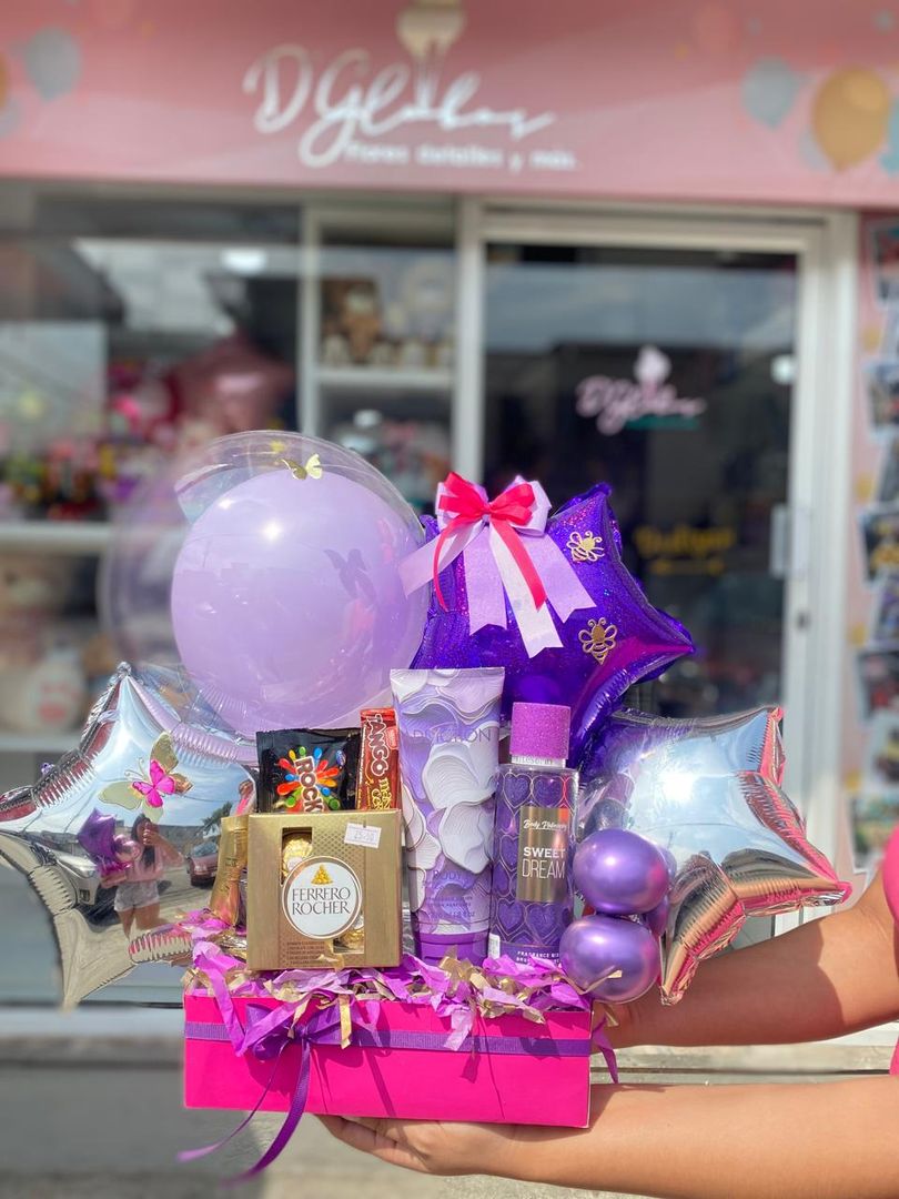 Detallito con crema, splash y chocolates