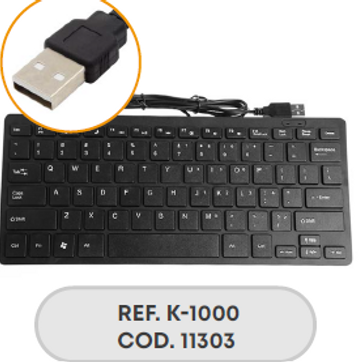 Imagen del producto TECLADO SLIM CABLE USB