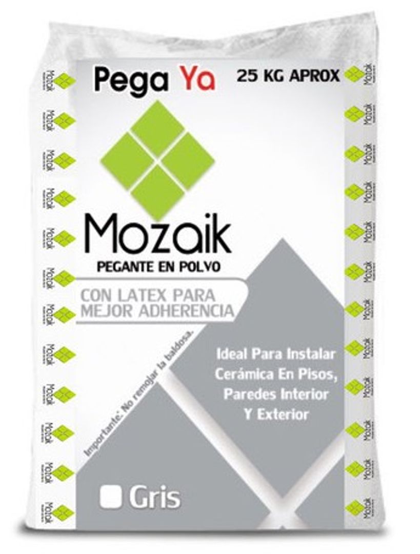 PEGA ENCHAPE MOZAIK GRIS X 25KLS