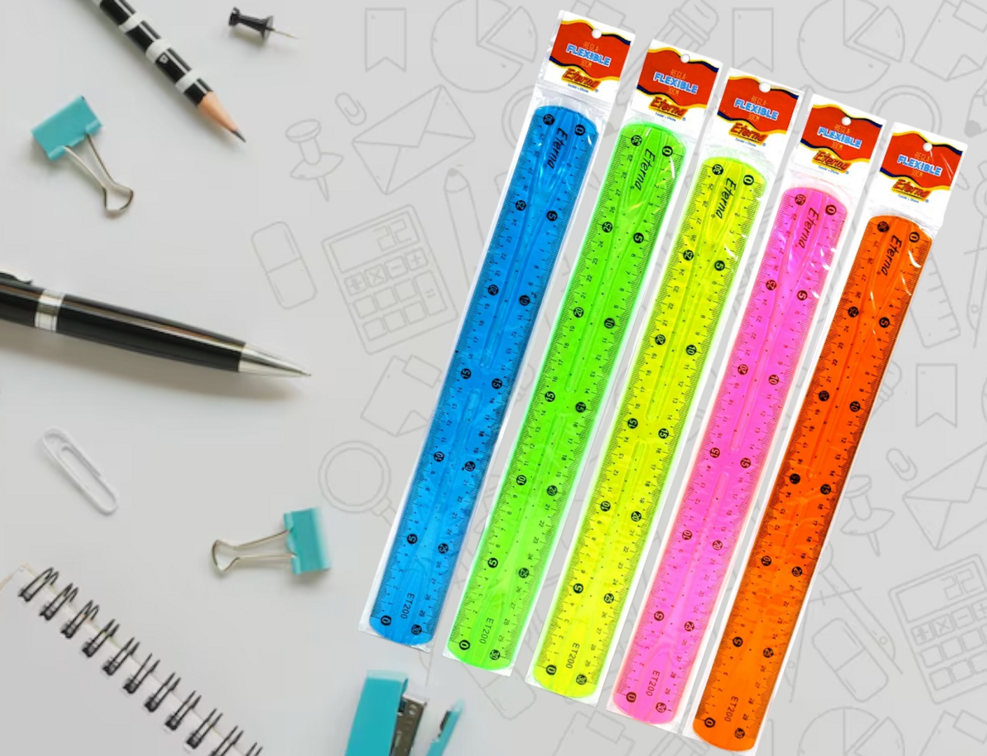 REGLA PLASTICA 30CM TRANSPARENTE-MT