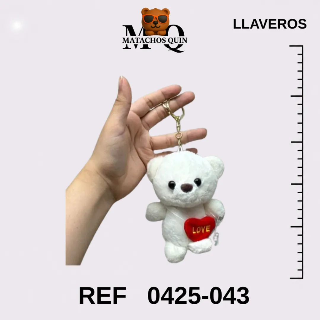 LLAVEROS DE OSITOS CON CORAZÓN "LOVE"