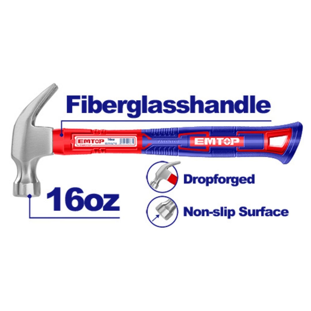 EMTOP MARTILLO 16 OZ MANGO FIBRA DE VIDRIO SUPER EMTOP