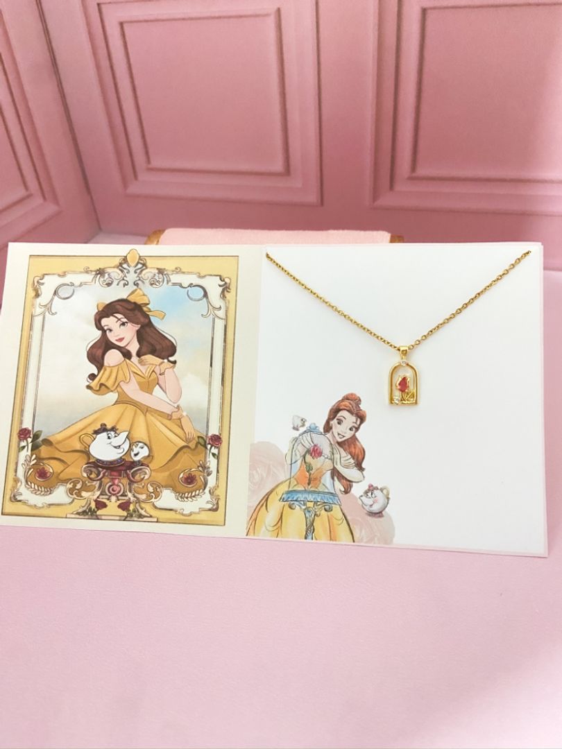 CADENA ROSITA BELLA Y BESTIA