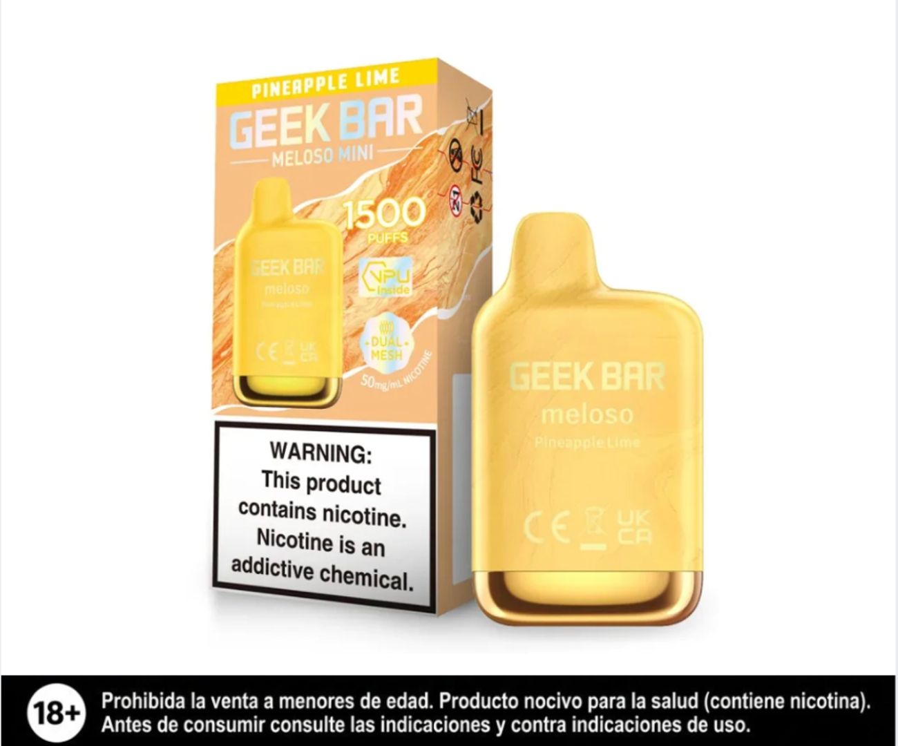 Geek Bar Pineapple Lime 1500 Puffs Meloso Mini