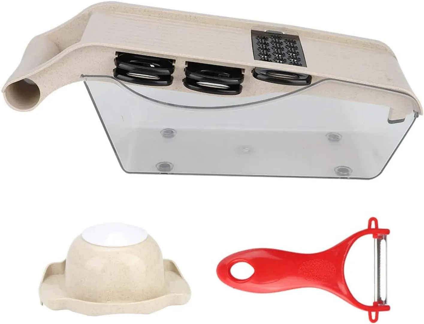 RALLADOR MANDOLINA DE COCINA 6 EN 1 CORTADOR MULTIFUNCIONAL 