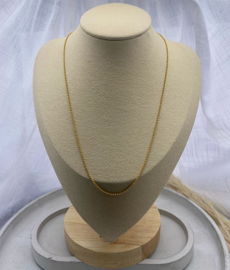 Cadena mediana, oro laminado 