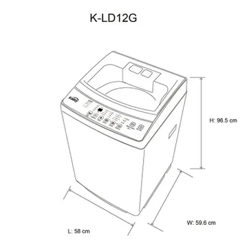 LAV AUTO KALLEY 12KG - 26LBS - imagen 3