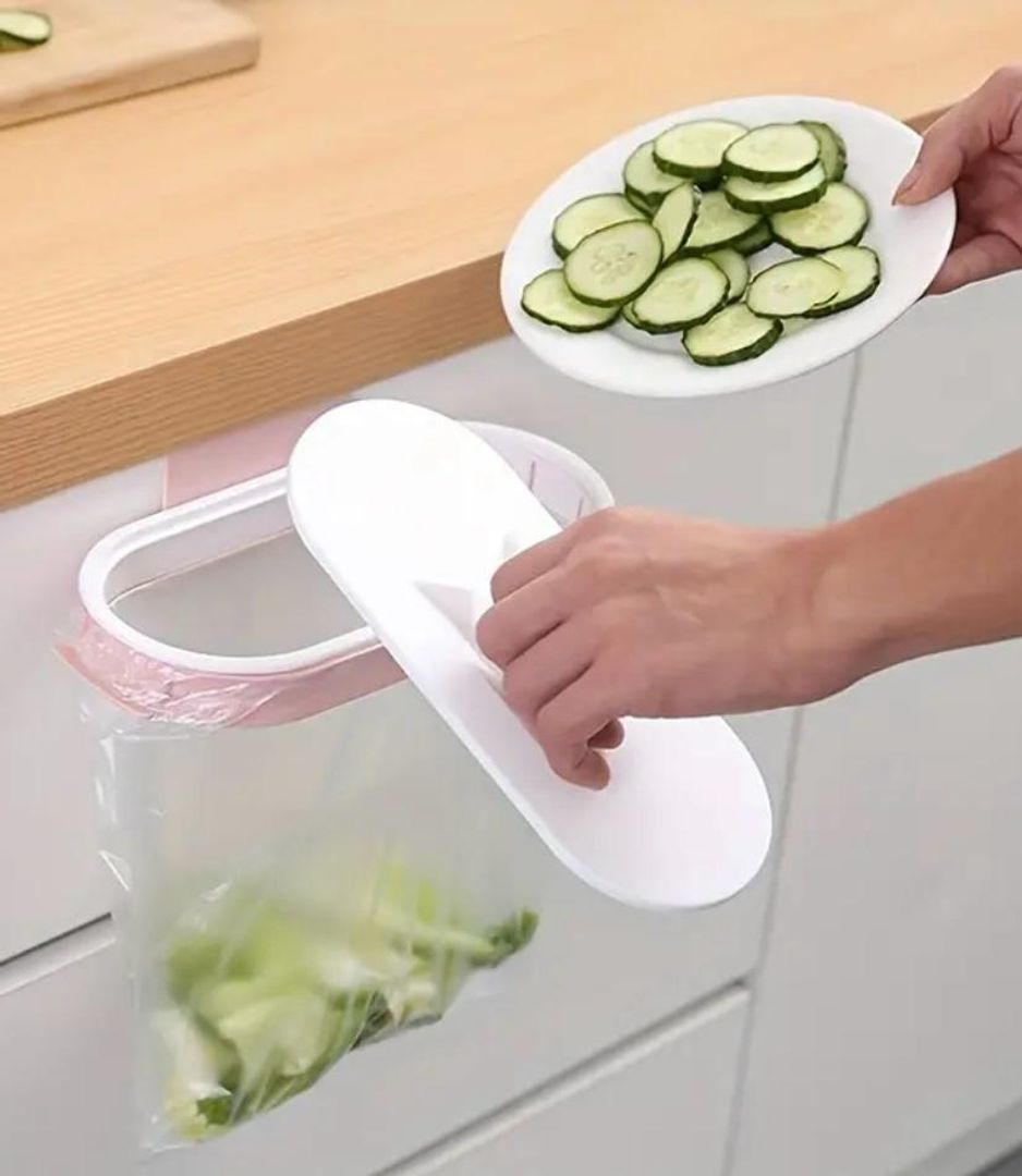 Soporte con tapa para bolsa de basura