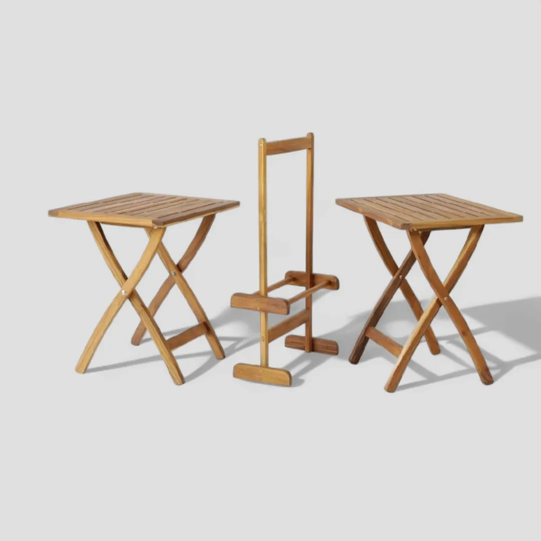 Set de mesas en teca