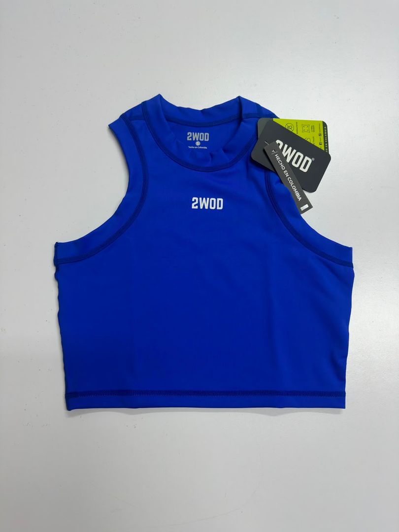 CROP TOP AZUL REY