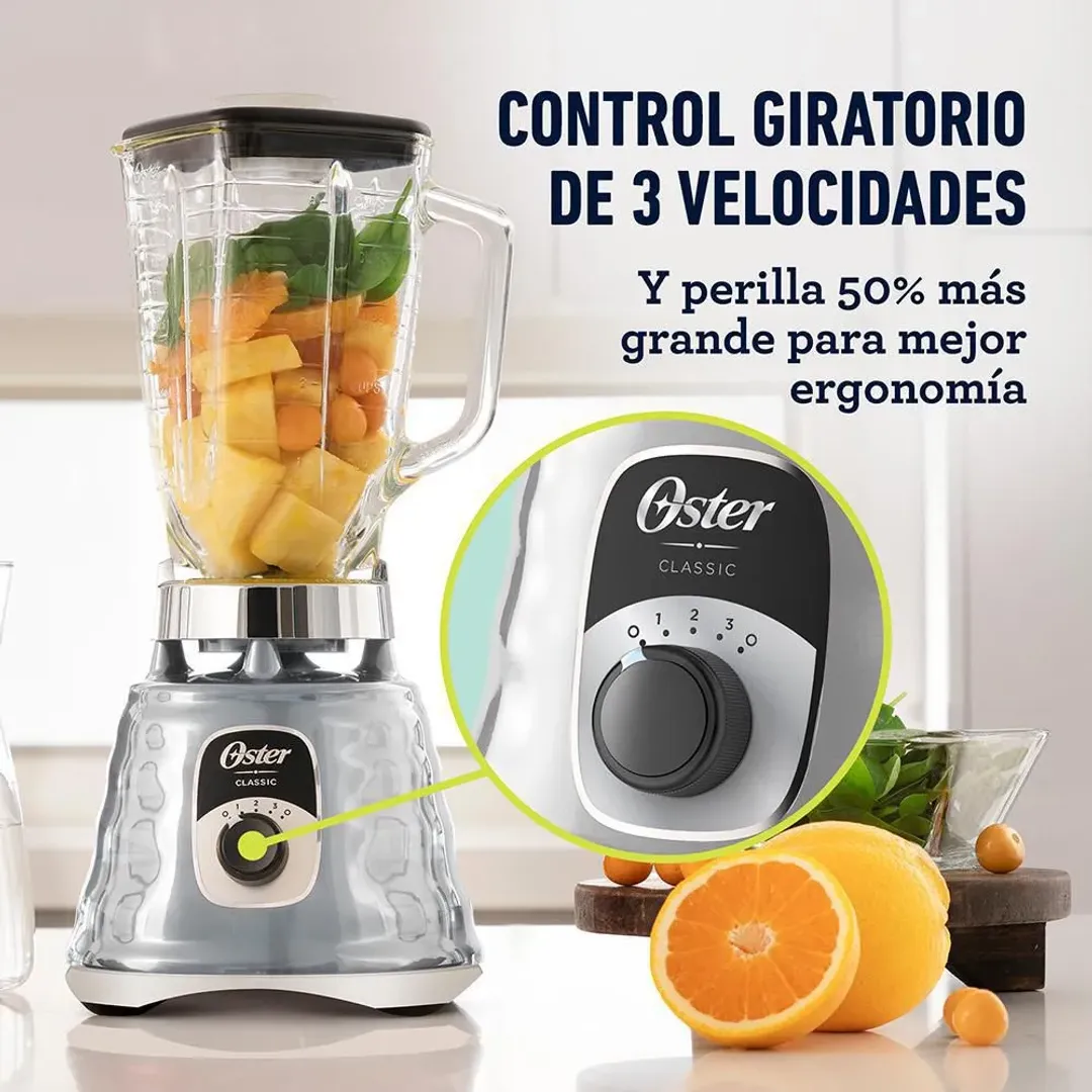 LICUADORA CROMADA OSTER 3 VEL 700W 1.25