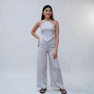 Conjunto elegante cuello asimetrico - imagen 1