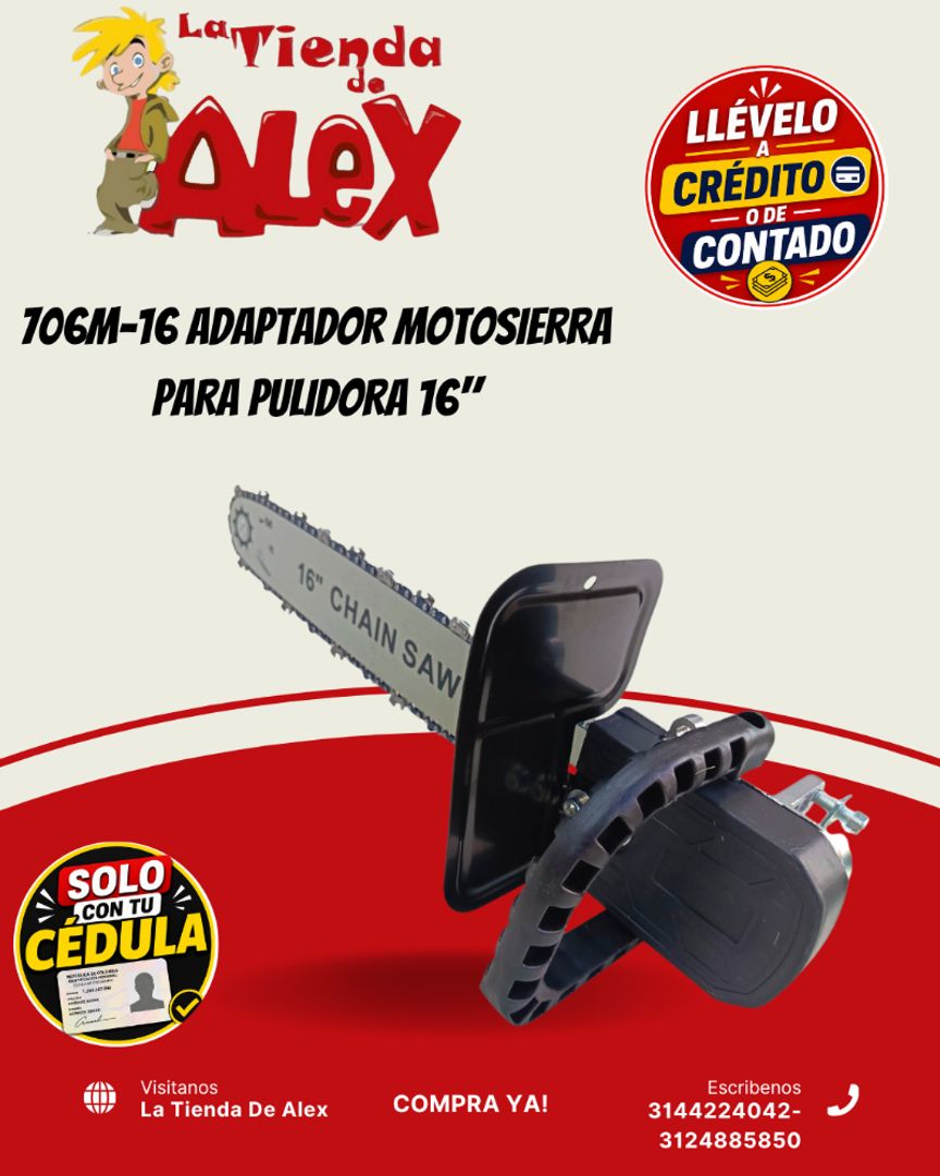 706M-16 ADAPTADOR MOTOSIERRA PARA PULIDORA 16"