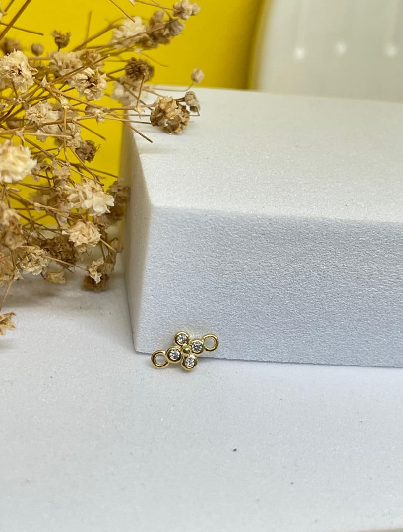 Herraje flor cristal circonias mini 