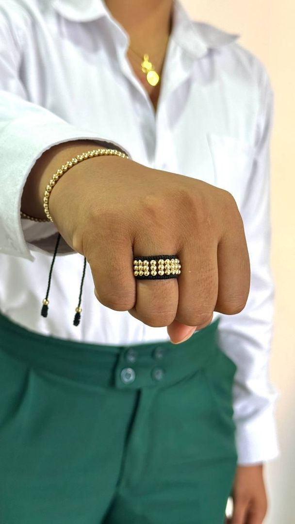 ANILLO ARTESANAL TRES CARRILES LISO