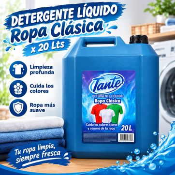 Imagen del producto DETERGENTE ROPA CLASICA TANTE X 20 LITROS