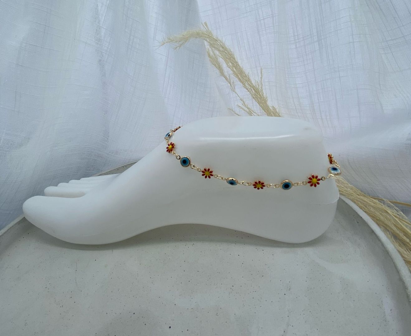Tobillera, dorado, fantasía 