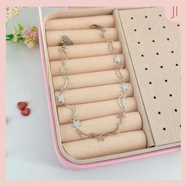 Imagen del producto Tobillera Luna Silueta Plateada