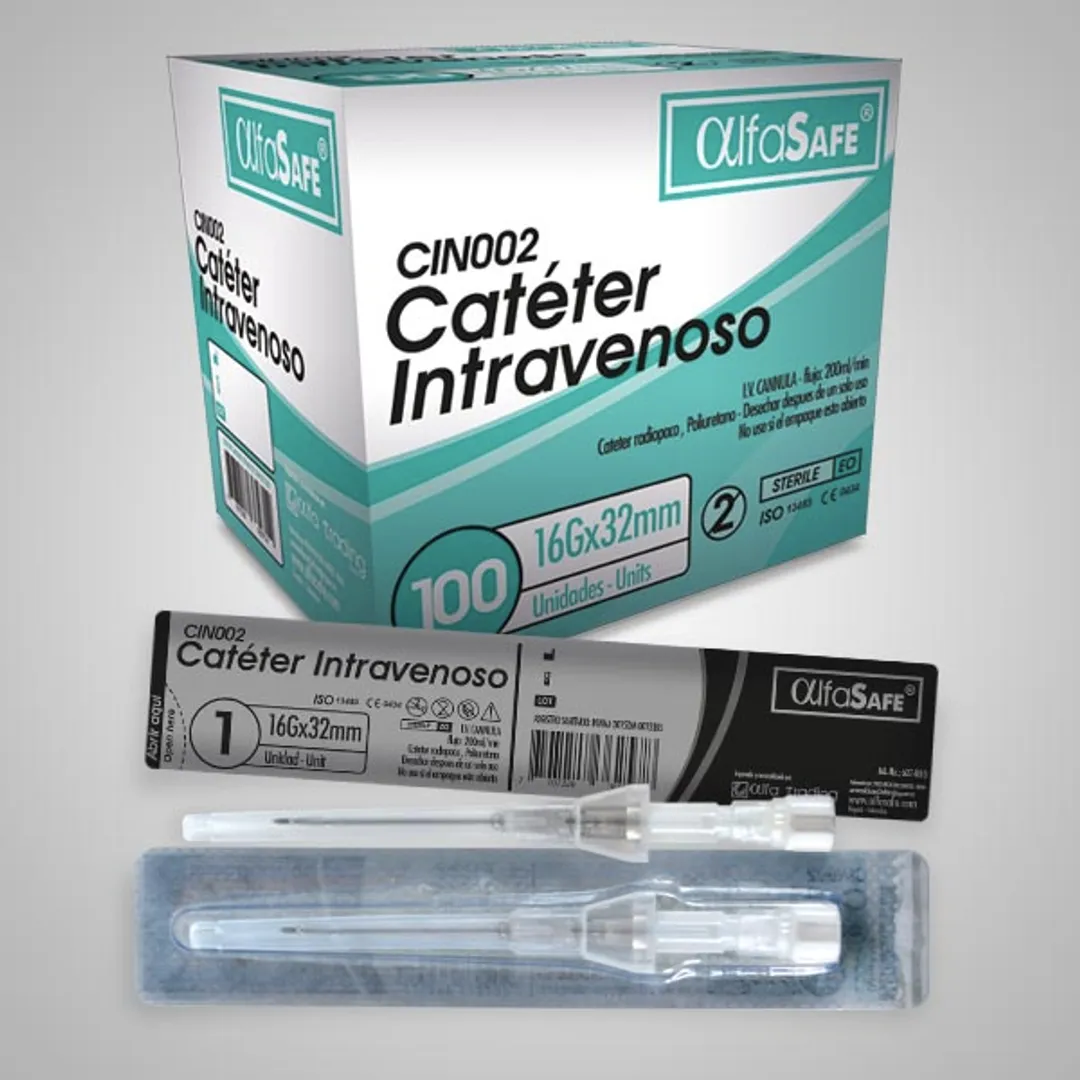 CATETER 16G X 32MM ALFASAFE UNIDAD