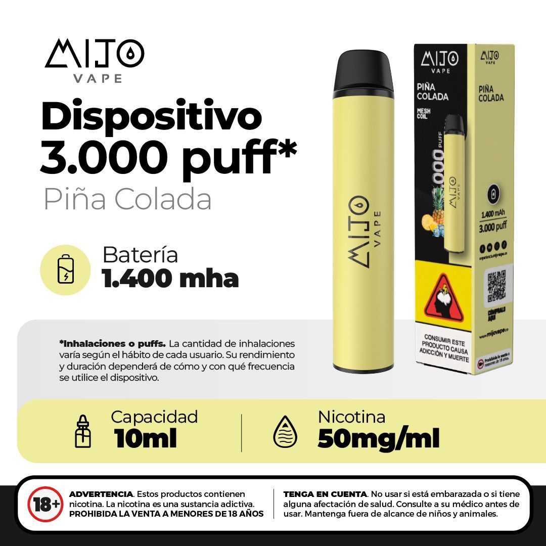 Mijo Piña Colada 3.000 Puffs