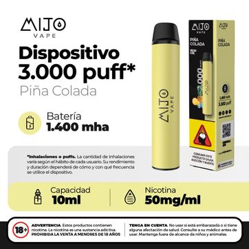Imagen del producto Mijo Piña Colada 3.000 Puffs