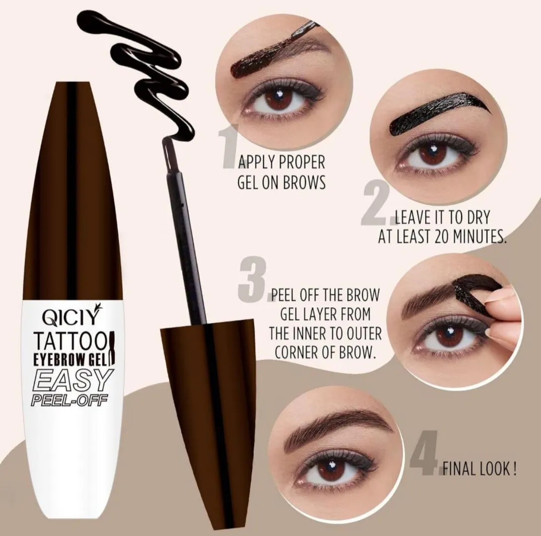 Gel Tattoo Easy Peel-Off de Qiciy 