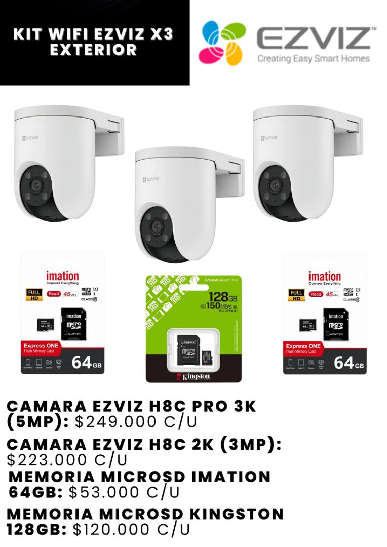 KIT WIFI EZVIZ X3 EXTERIOR