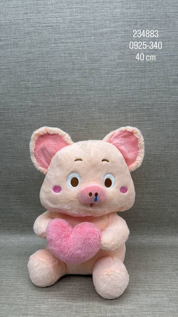 CERDITO CON CORAZÓN 40 CM
