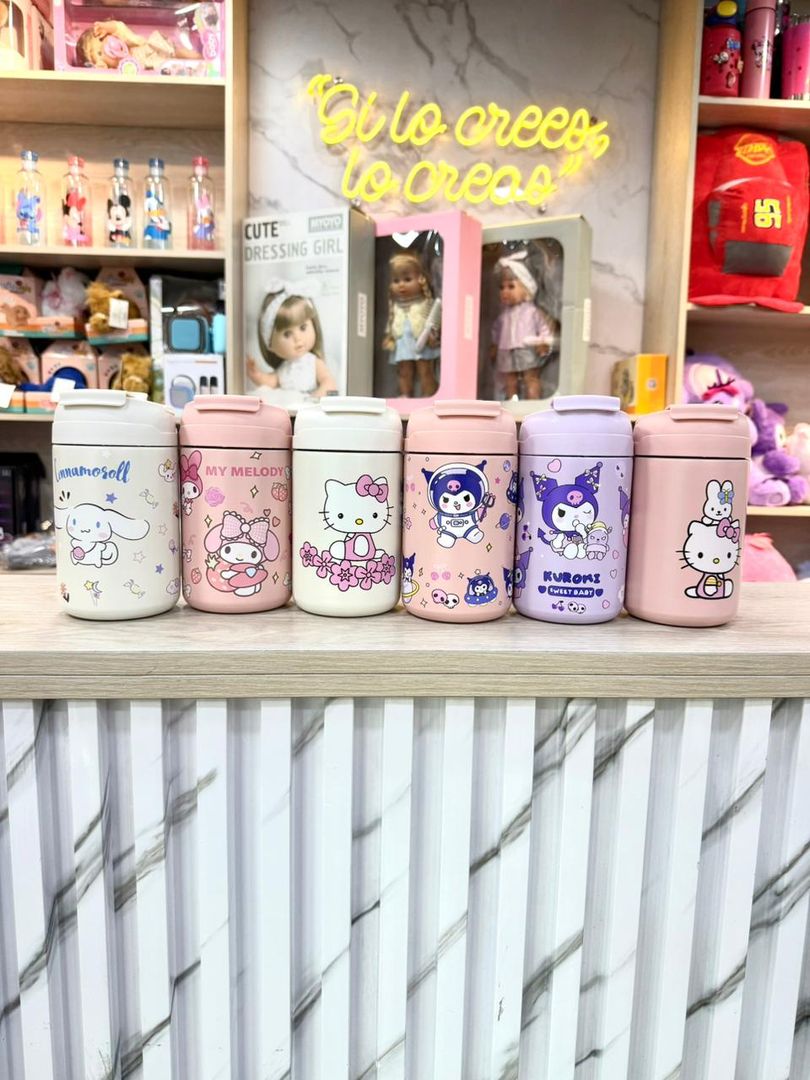 TERMO ACERO SANRIO DOBLE BOQUILLa