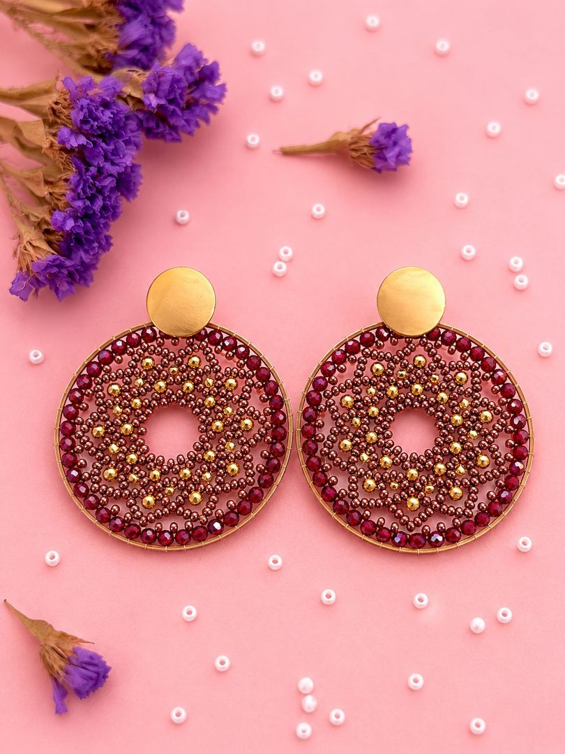 MAXI- ARETES TEJIDOS ARTESANALES MANDALA EN ARO 