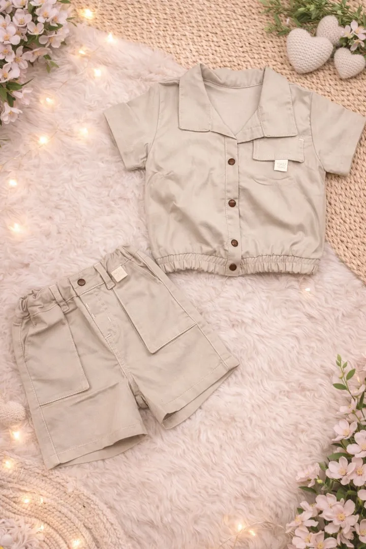 Conjunto short bebita