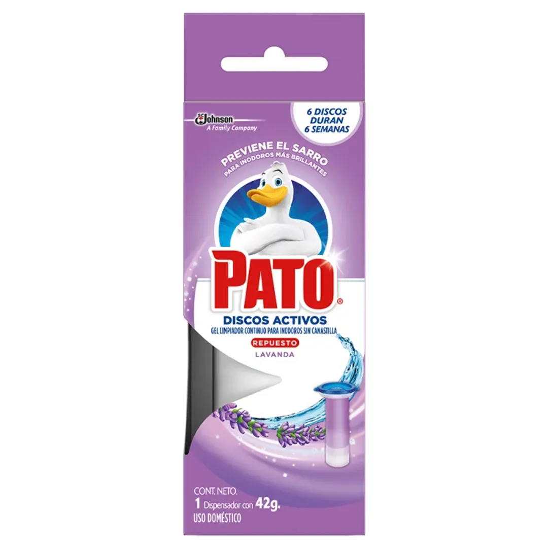 PATO DISCOS ACTIVOS LAVANDA REPUESTO 38 G