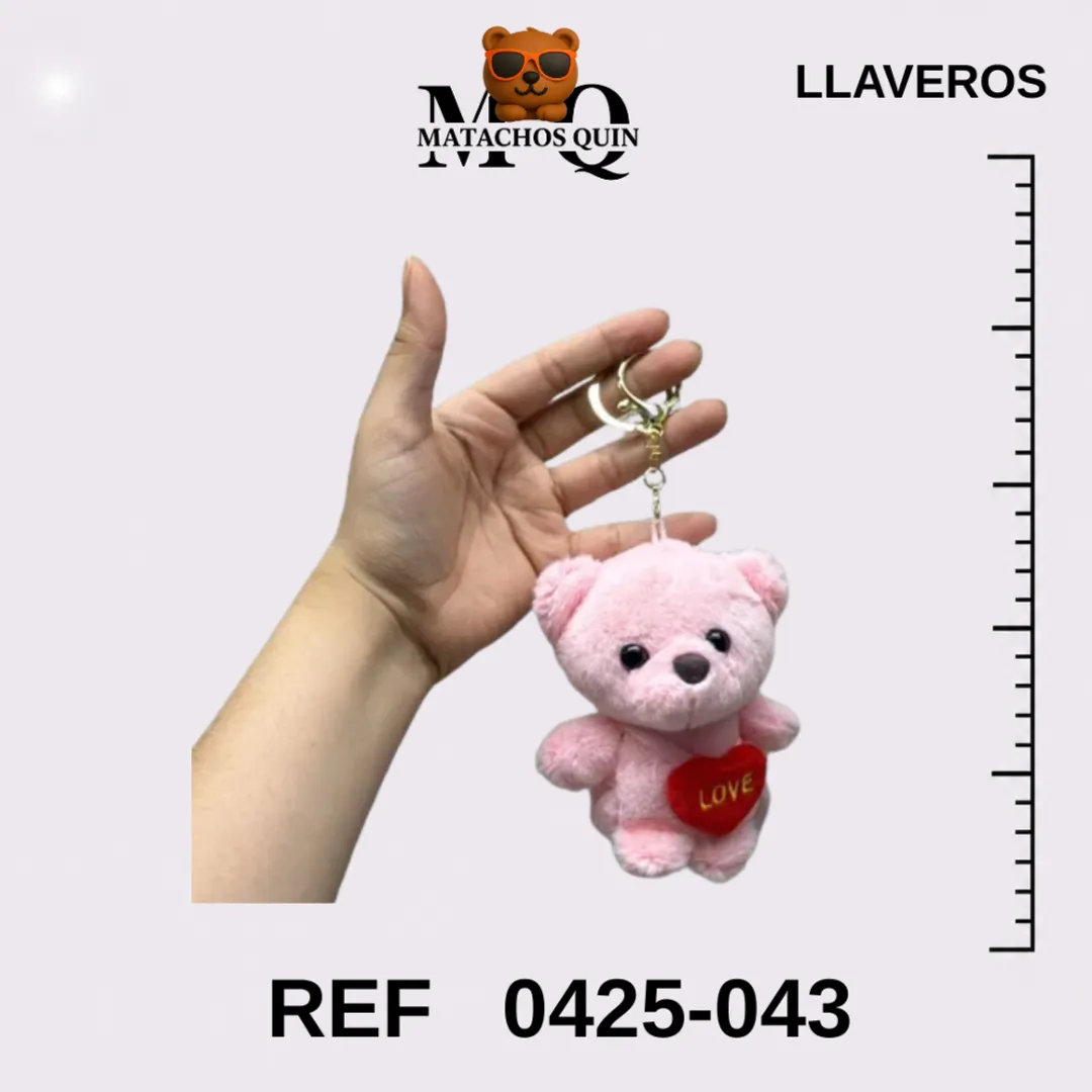 LLAVEROS DE OSITOS CON CORAZÓN "LOVE"