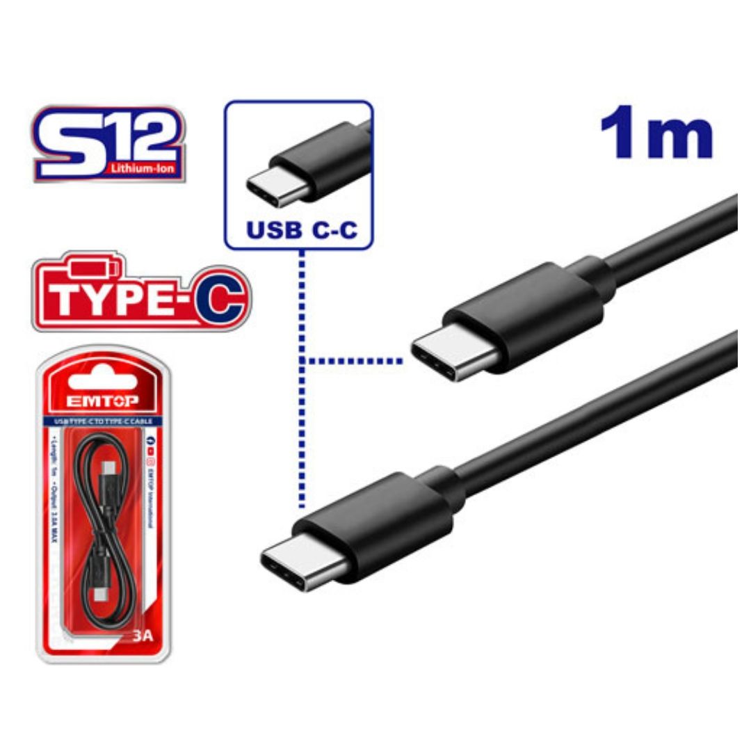 EMTOP CABLE TIPO C / TIPO C DE 1MTS