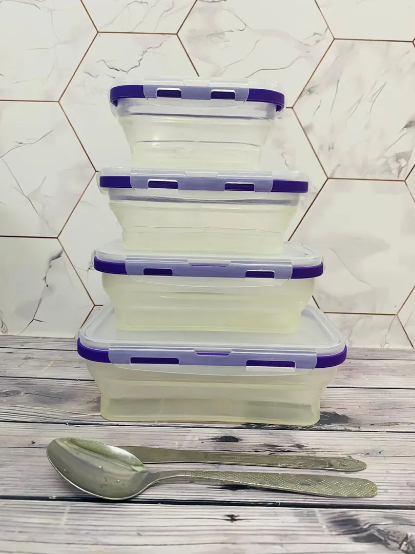 Set X4 contenedores plegables de silicona 