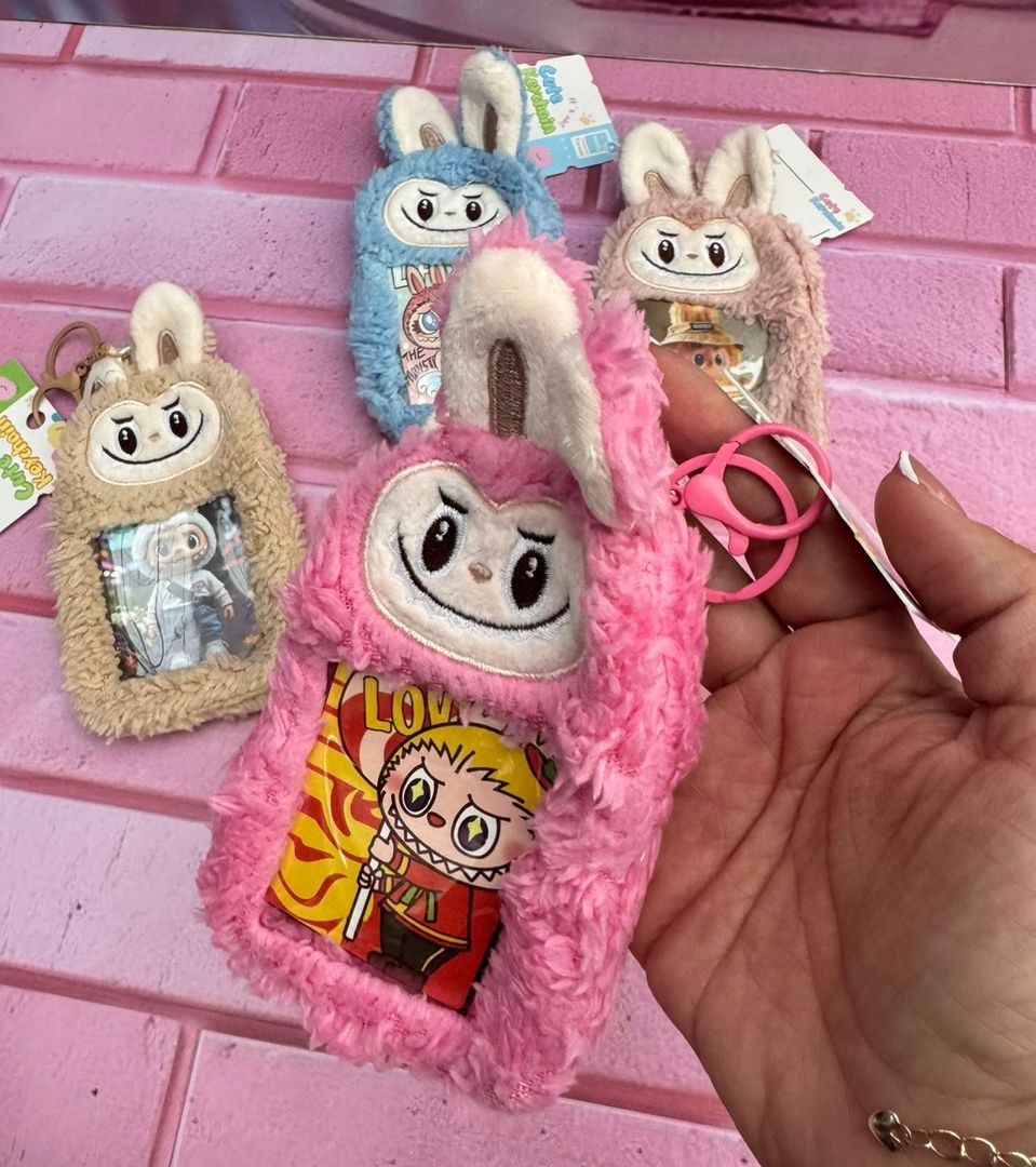 Portacarnet peluche labubu 